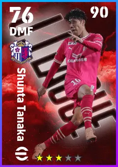 Shunta Tanaka eFootball 2026 player card — 76 OVR DMF