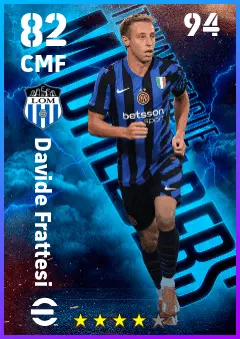 Davide Frattesi eFootball 2026 player card — 82 OVR CMF