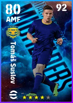 Tomas Suslov eFootball 2026 player card — 80 OVR AMF