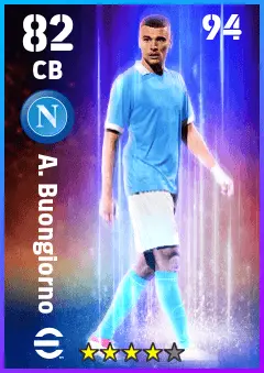 A. Buongiorno eFootball 2026 player card — 82 OVR CB