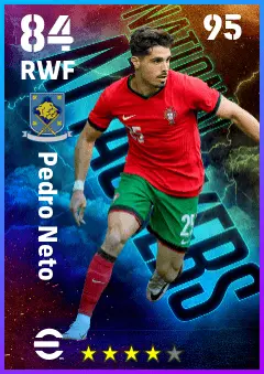 Pedro Neto eFootball 2026 player card — 84 OVR RWF