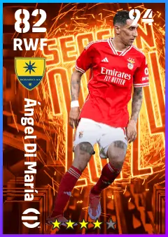 Angel Di Maria eFootball 2026 player card — 82 OVR RWF