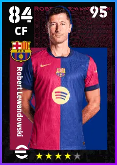Robert Lewandowski eFootball 2026 player card — 84 OVR CF