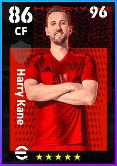 Harry Kane eFootball 2026 player card — 86 OVR CF