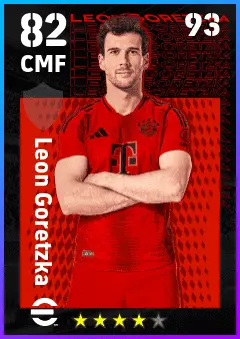 Leon Goretzka eFootball 2026 player card — 82 OVR CMF