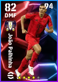 Joao Palhinha eFootball 2026 player card — 82 OVR DMF