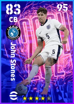 John Stones eFootball 2026 player card — 83 OVR CB