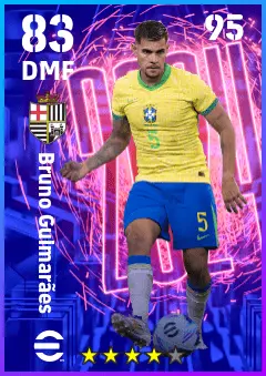 Bruno Guimaraes eFootball 2026 player card — 83 OVR DMF