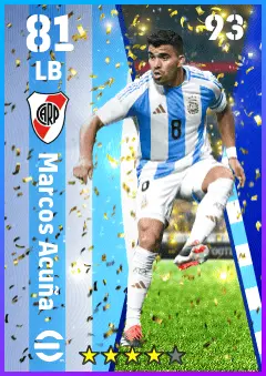 Marcos Acuna eFootball 2026 player card — 81 OVR LB