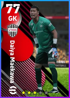 Daiya Maekawa eFootball 2026 player card — 77 OVR GK
