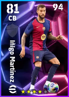 Inigo Martinez eFootball 2026 player card — 81 OVR CB