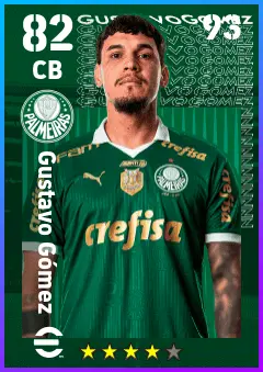 Gustavo Gomez eFootball 2026 player card — 82 OVR CB