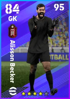 Alisson Becker eFootball 2026 player card — 84 OVR GK