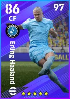 Erling Haaland eFootball 2026 player card — 86 OVR CF