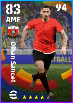 Oihan Sancet eFootball 2026 player card — 83 OVR AMF