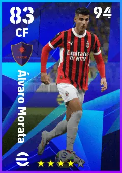 Alvaro Morata eFootball 2026 player card — 83 OVR CF