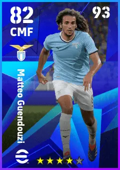 Matteo Guendouzi eFootball 2026 player card — 82 OVR CMF