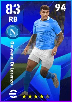 Giovanni Di Lorenzo eFootball 2026 player card — 83 OVR RB