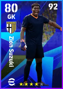 Zion Suzuki eFootball 2026 player card — 80 OVR GK