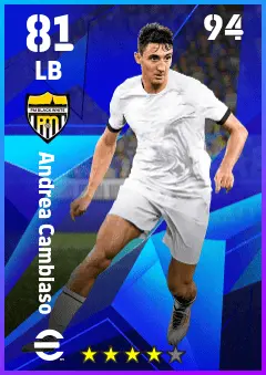 Andrea Cambiaso eFootball 2026 player card — 81 OVR LB