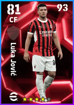 Luka Jovic eFootball 2026 player card — 81 OVR CF