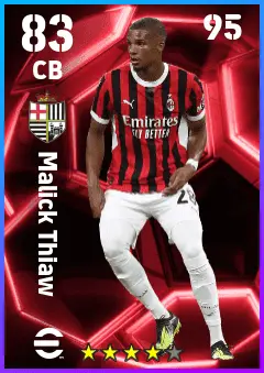 Malick Thiaw eFootball 2026 player card — 83 OVR CB