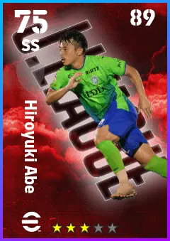 Hiroyuki Abe eFootball 2026 player card — 75 OVR SS
