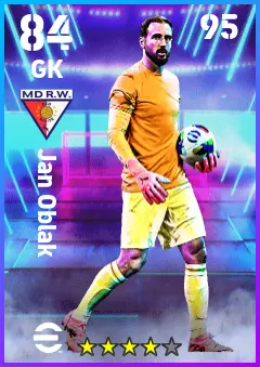 Jan Oblak eFootball 2026 player card — 84 OVR GK