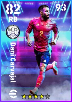 Dani Carvajal eFootball 2026 player card — 82 OVR RB