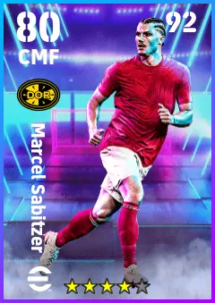 Marcel Sabitzer eFootball 2026 player card — 80 OVR CMF