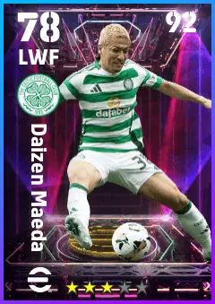 Daizen Maeda eFootball 2026 player card — 78 OVR LWF
