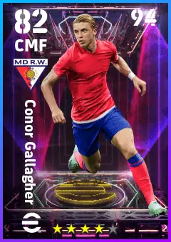 Conor Gallagher eFootball 2026 player card — 82 OVR CMF