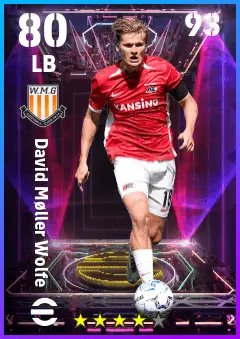 David Moller Wolfe eFootball 2026 player card — 80 OVR LB