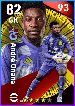 Andre Onana eFootball 2026 player card — 82 OVR GK