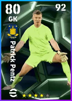 Patrick Pentz eFootball 2026 player card — 80 OVR GK