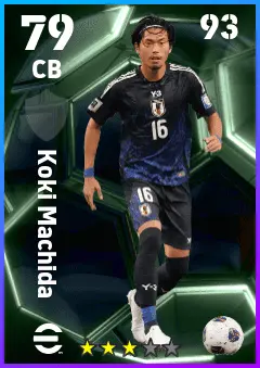 Koki Machida eFootball 2026 player card — 79 OVR CB
