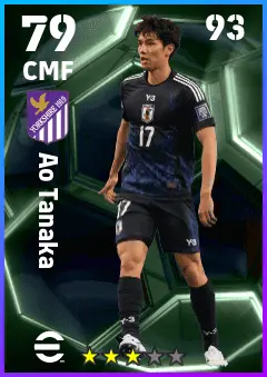 Ao Tanaka eFootball 2026 player card — 79 OVR CMF