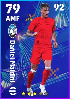 Daniel Maldini eFootball 2026 player card — 79 OVR AMF