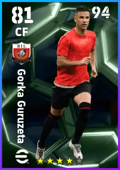 Gorka Guruzeta eFootball 2026 player card — 81 OVR CF