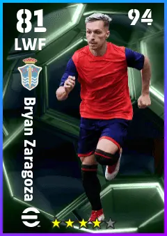 Bryan Zaragoza eFootball 2026 player card — 81 OVR LWF
