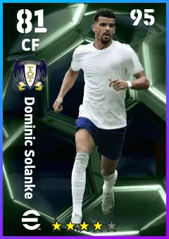 Dominic Solanke eFootball 2026 player card — 81 OVR CF