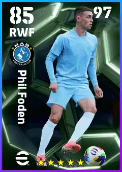 Phil Foden eFootball 2026 player card — 85 OVR RWF