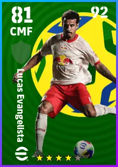 Lucas Evangelista eFootball 2026 player card — 81 OVR CMF