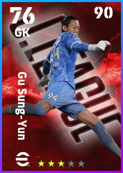 Gu Sung-Yun eFootball 2026 player card — 76 OVR GK
