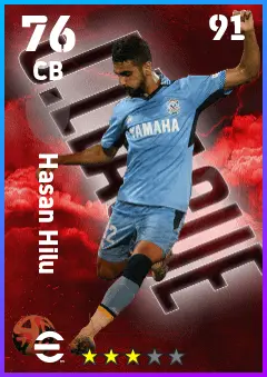 Hasan Hilu eFootball 2026 player card — 76 OVR CB