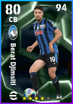 Berat Djimsiti eFootball 2026 player card — 80 OVR CB