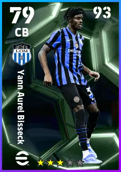 Yann Aurel Bisseck eFootball 2026 player card — 79 OVR CB