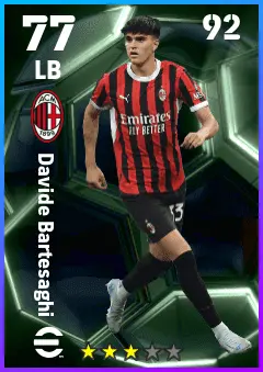 Davide Bartesaghi eFootball 2026 player card — 77 OVR LB