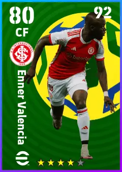 Enner Valencia eFootball 2026 player card — 80 OVR CF