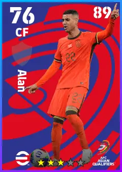 Alan eFootball 2026 player card — 76 OVR CF
